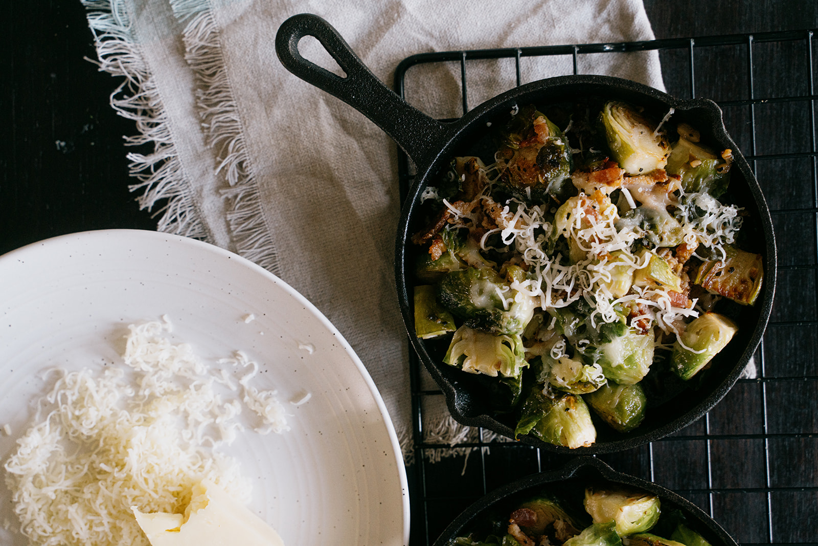 Cheesy Bacon Brussel Sprouts